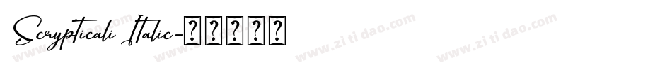 Scrypticali Italic字体转换